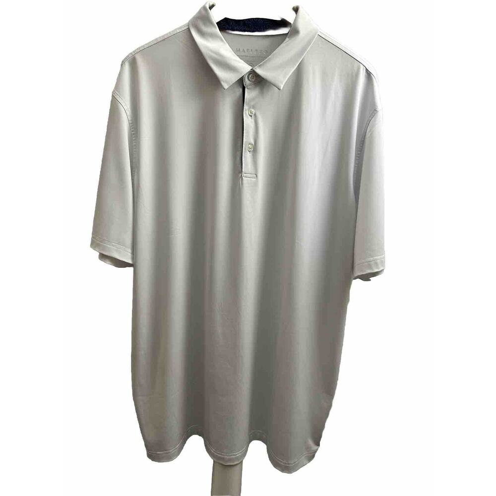 Maelreg Shirt Men's 2XL Performance Golf Polo White